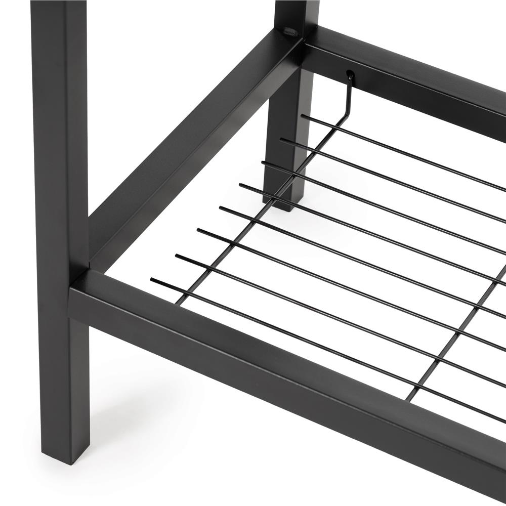 Faszenes grillsuto lehajthato oldalso polccal, elso polccal, allithato szenraccsal es homerovel, 108x60x95 cm, fekete - Image 16