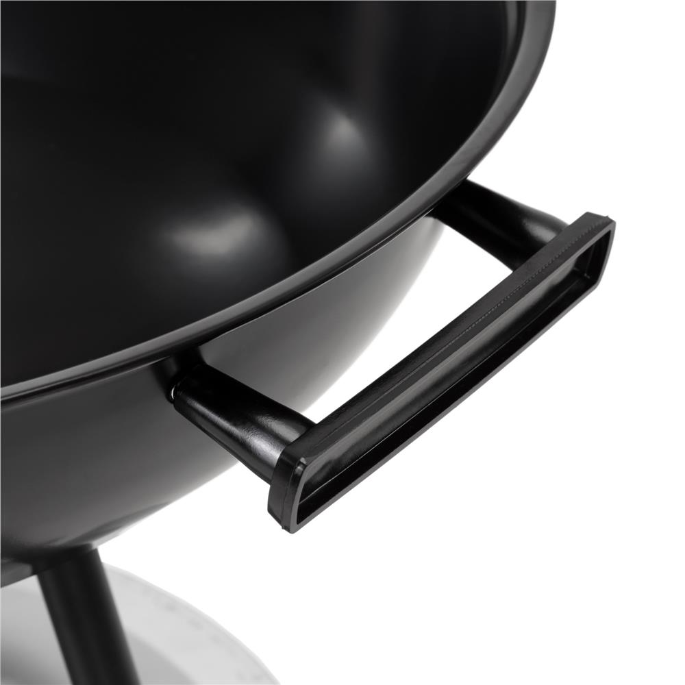 Hordozható faszenes grillsütő fedéllel, alsó tárolópolccal és állítható szellőzővel, acél, 41 cm-es grillrács átmérővel - Image 15