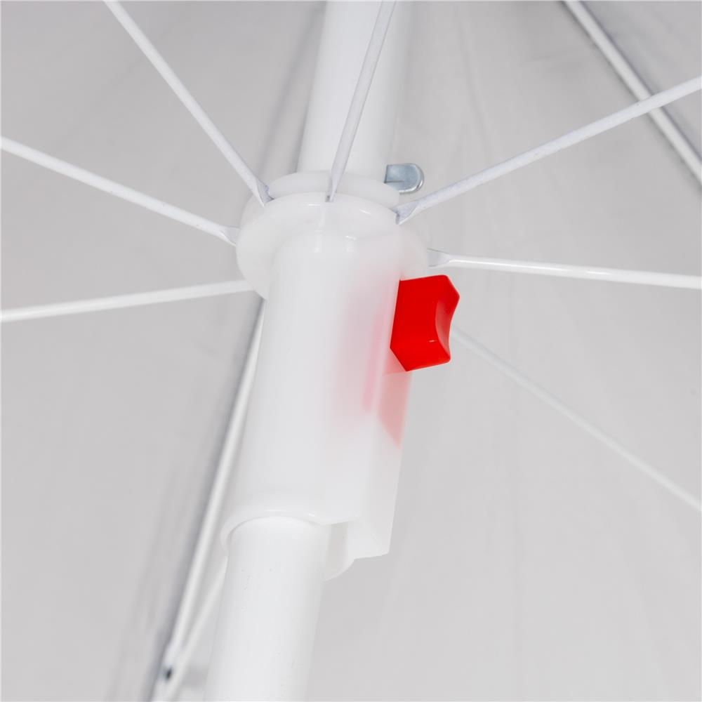 Összecsukható strandernyő állítható dőlésszöggel, UPF 50+, hordtáskával, 160 cm, szürke - Image 13