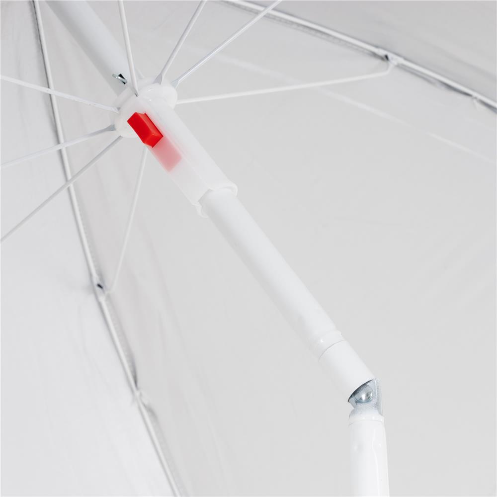Összecsukható strandernyő állítható dőlésszöggel, UPF 50+, hordtáskával, 160 cm, szürke - Image 14