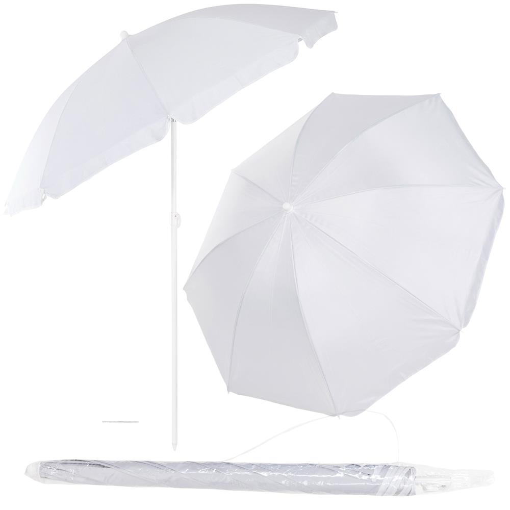 Összecsukható strandernyő állítható dőlésszöggel, UPF 50+, hordtáskával, 160 cm, szürke - Image 4