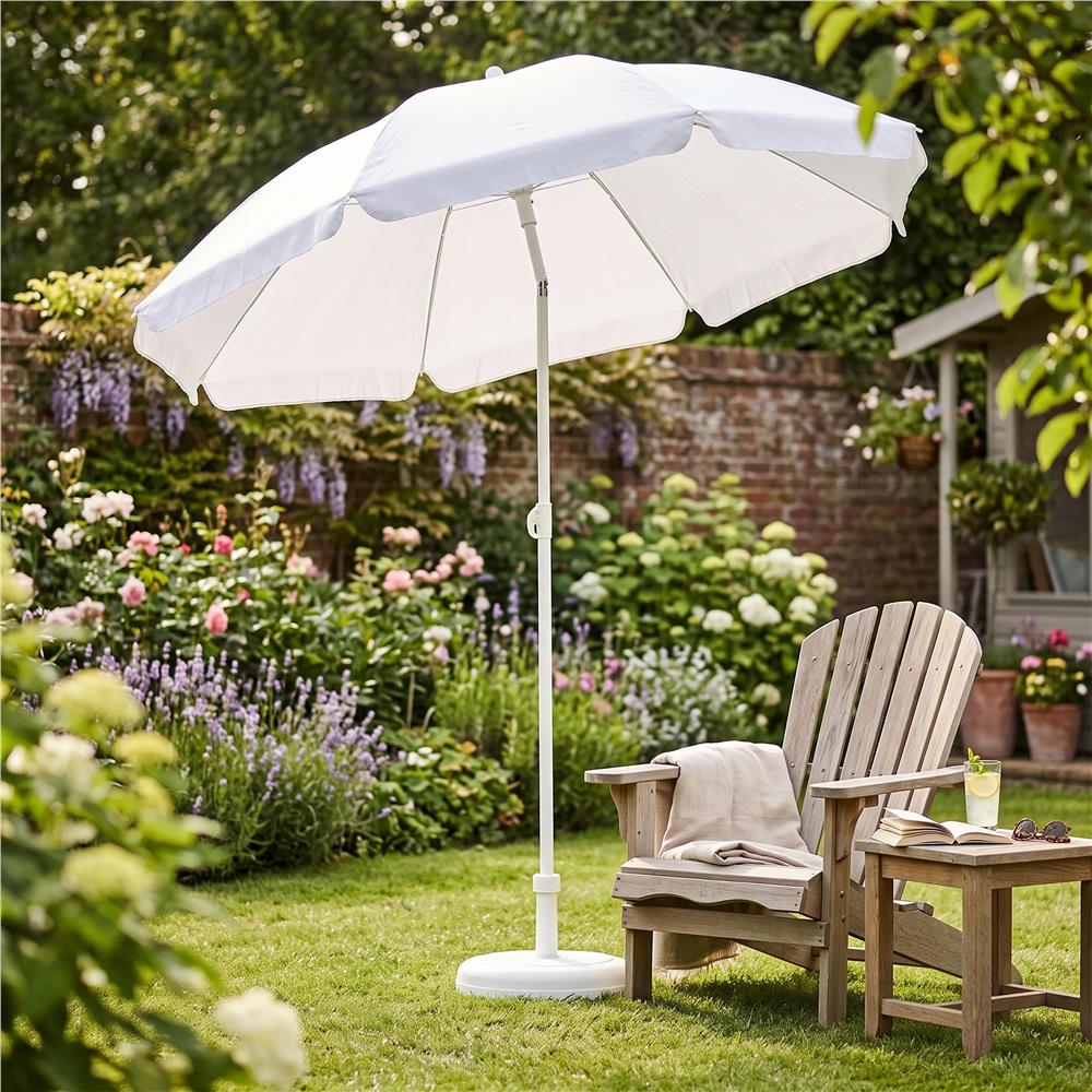 Összecsukható strandernyő állítható dőlésszöggel, UPF 50+, hordtáskával, 160 cm, szürke - Image 9