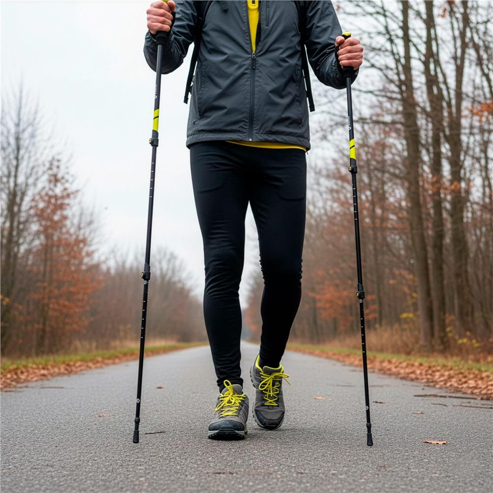 Állítható túrabot szett, 62–135 cm, alumínium, tartozékokkal és hordtáskával, fekete és zöld - Image 2