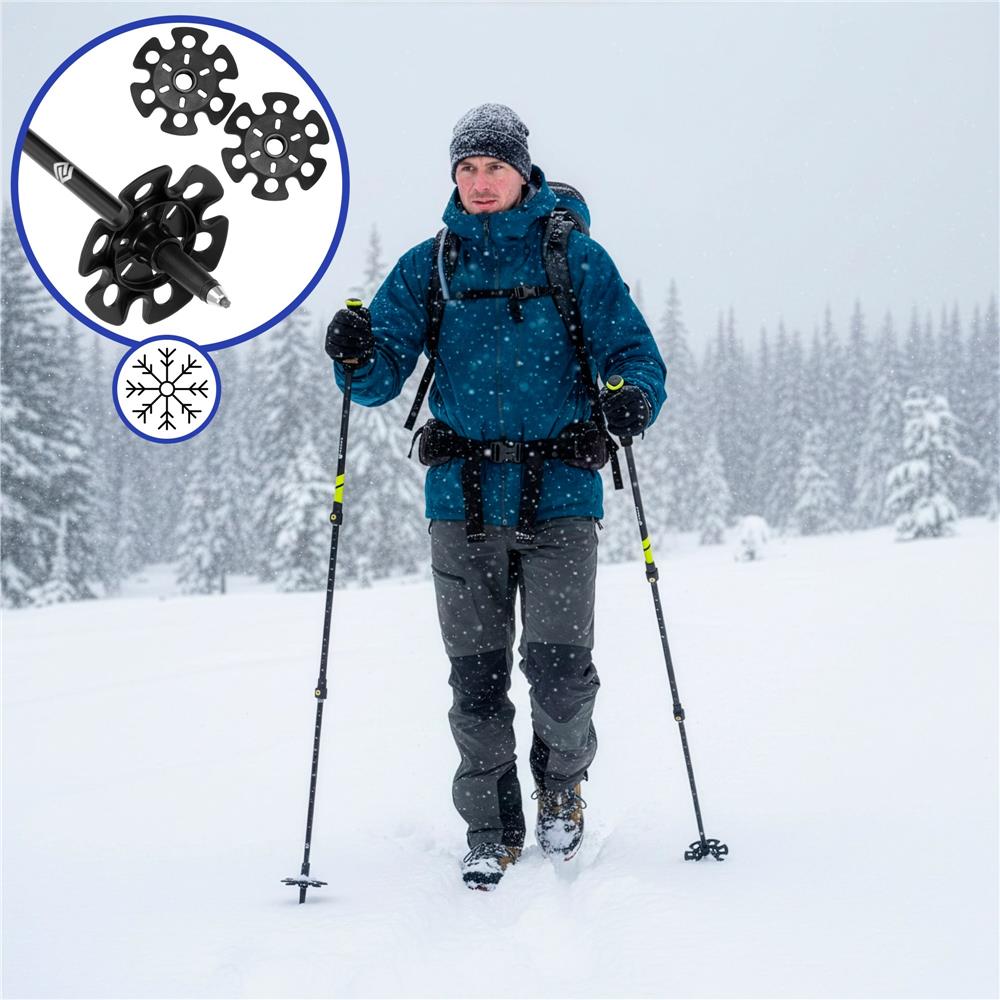 Állítható túrabot szett, 62–135 cm, alumínium, tartozékokkal és hordtáskával, fekete és zöld - Image 16