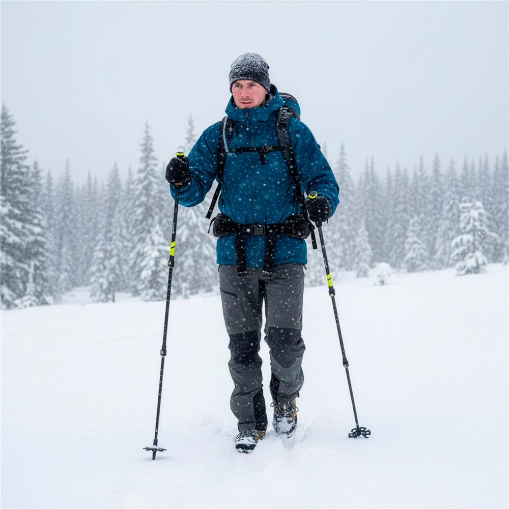 Állítható túrabot szett, 62–135 cm, alumínium, tartozékokkal és hordtáskával, fekete és zöld - Image 4