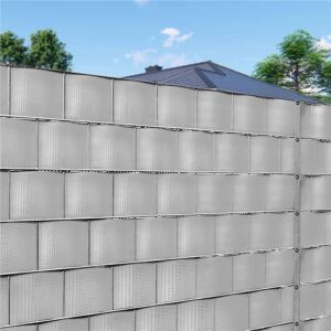 Kerti belatasgatlo keritespanel, PVC, 50 x 0,19 m, szurke