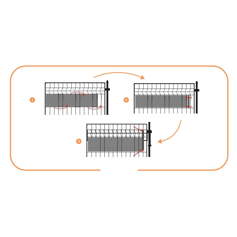 Kerti belatasgatlo keritespanel, PVC, 50 x 0,05 m, antracitszurke - Image 14