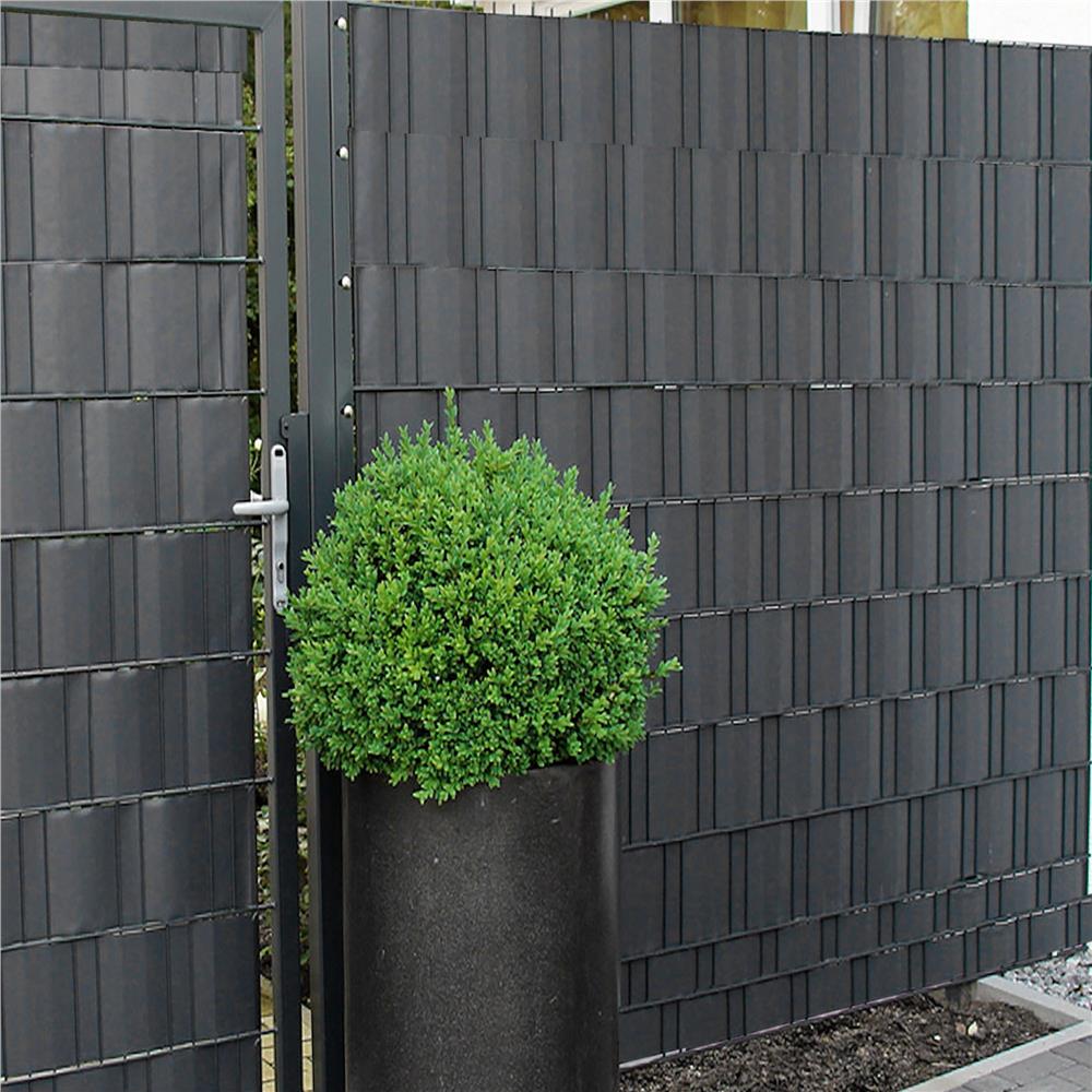 Kerti belatasgatlo keritespanel, PVC, 50 x 0,05 m, antracitszurke - Image 5