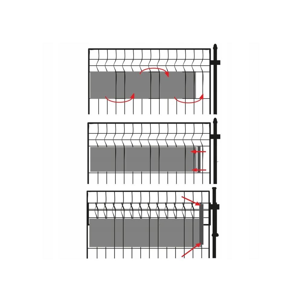 Kerti belatasgatlo keritespanel, PVC, 50 x 0,05 m, szurke - Image 16