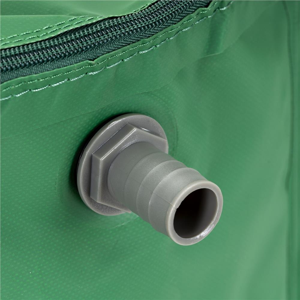 Összecsukható esővízgyűjtő tartály, 100 L, 1000D PVC, 2 csappal és túlfolyó rendszerrel, zöld - Image 27