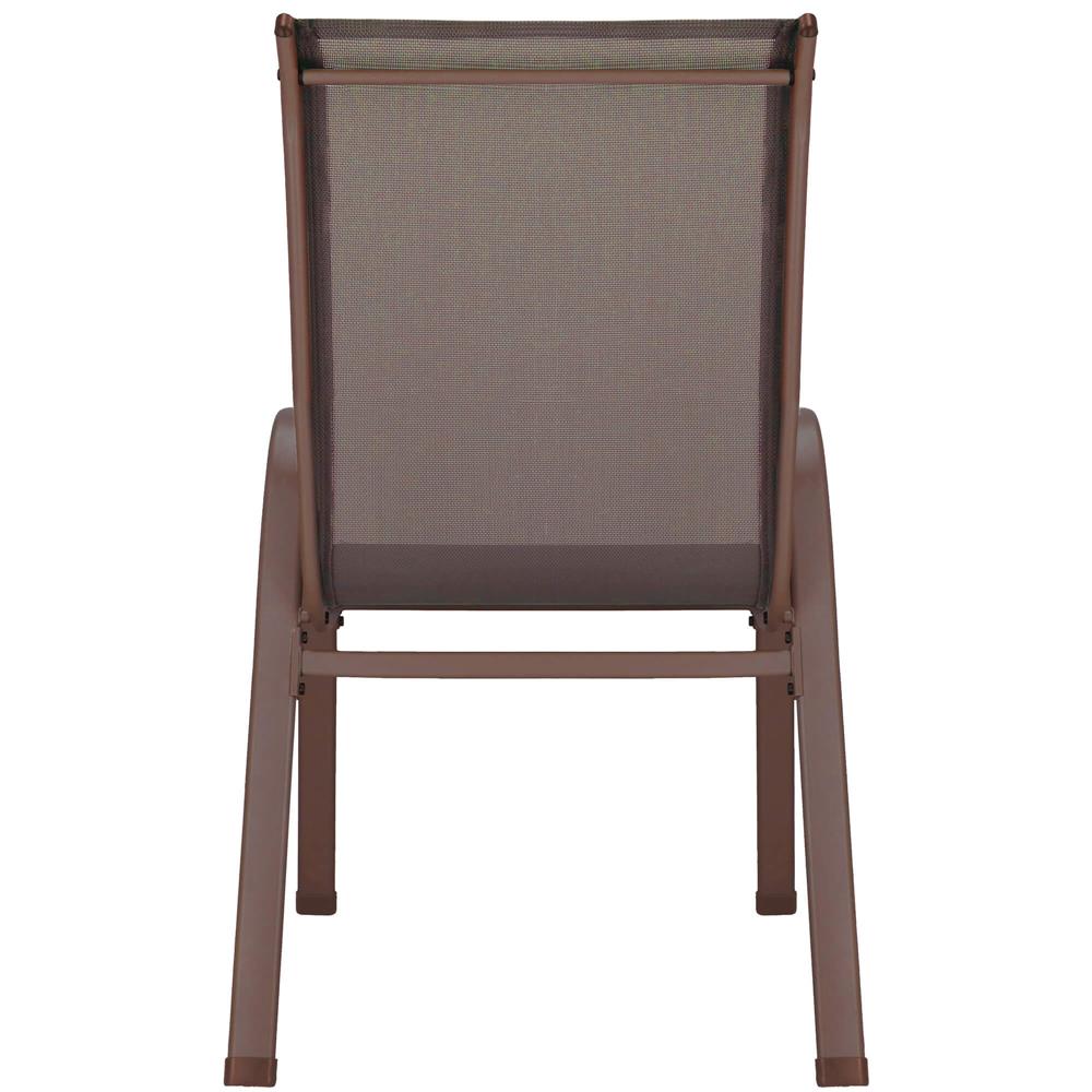 4 darabos kerti szek szett karfaval, acel vaz es textilene ulofelulettel, 53x72x92 cm, barna - Image 16