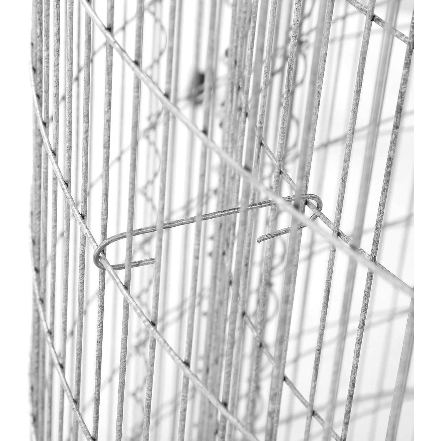 SONGMICS kerek gabion kőkosár kertbe, horganyzott fémhálóból, 90×80 cm, ezüst - Image 7