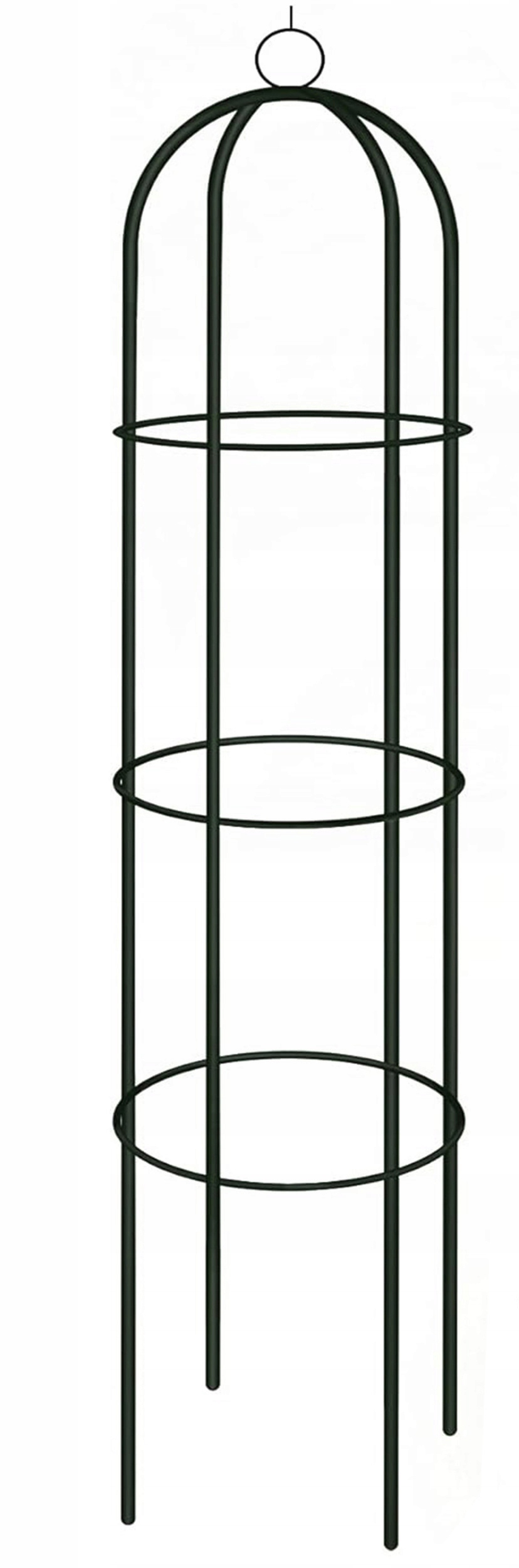 Oszlopos pergola rózsáknak és futónövényeknek, acél szerkezet, 190x40 cm, fekete - Image 5