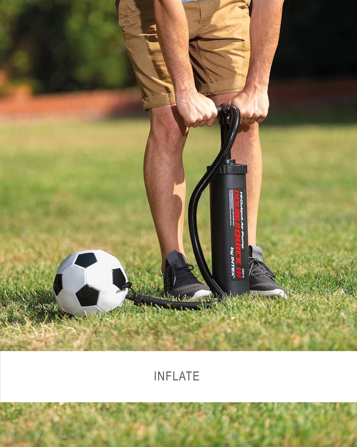 Intex Double Quick III 68615 kézi pumpa, 48 cm, felfújáshoz és leeresztéshez, 4 adapterrel - Image 4