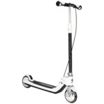 Összecsukható roller gyerekeknek, 2 LED-es világító kerékkel, kézi- és lábfékkel, állítható magassággal, 100 kg teherbírással, 73x36x94 cm, fekete és fehér