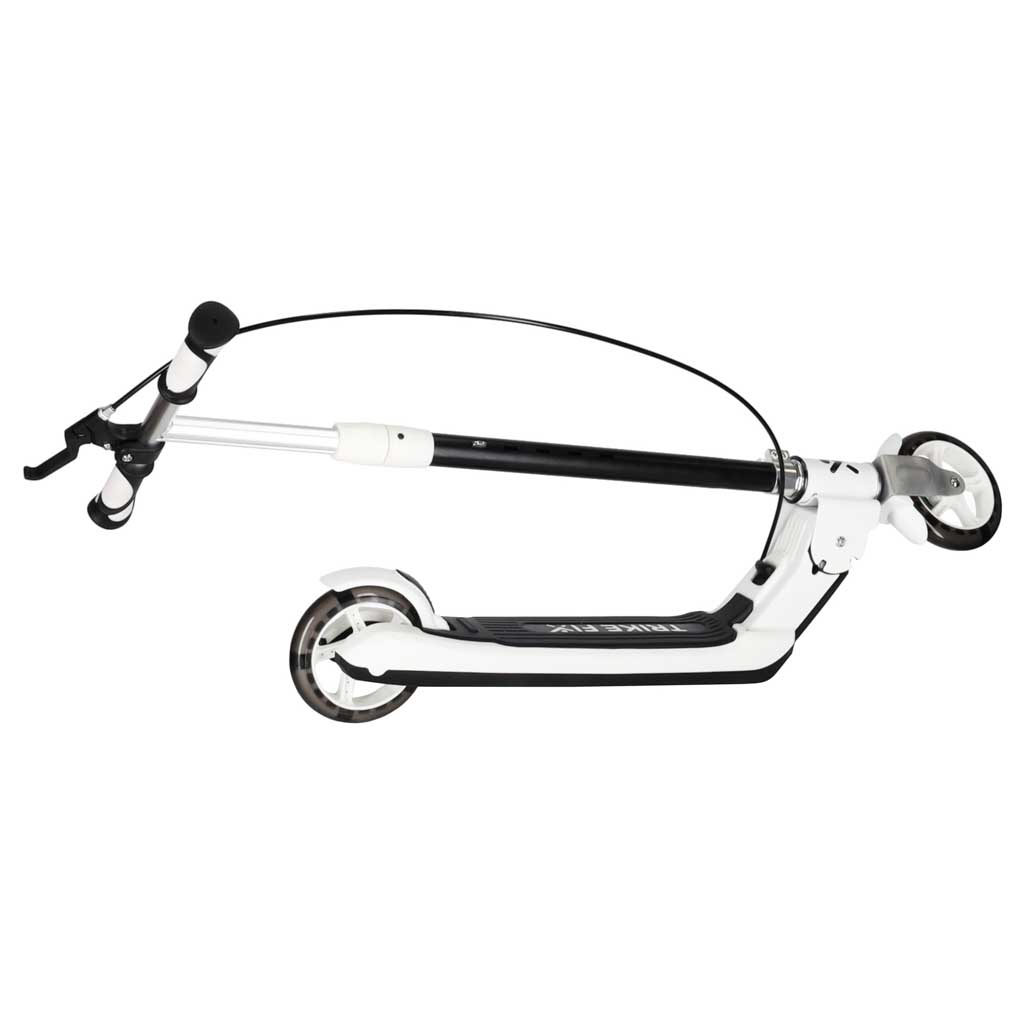 Összecsukható roller gyerekeknek, 2 LED-es világító kerékkel, kézi- és lábfékkel, állítható magassággal, 100 kg teherbírással, 73x36x94 cm, fekete és fehér - Image 5