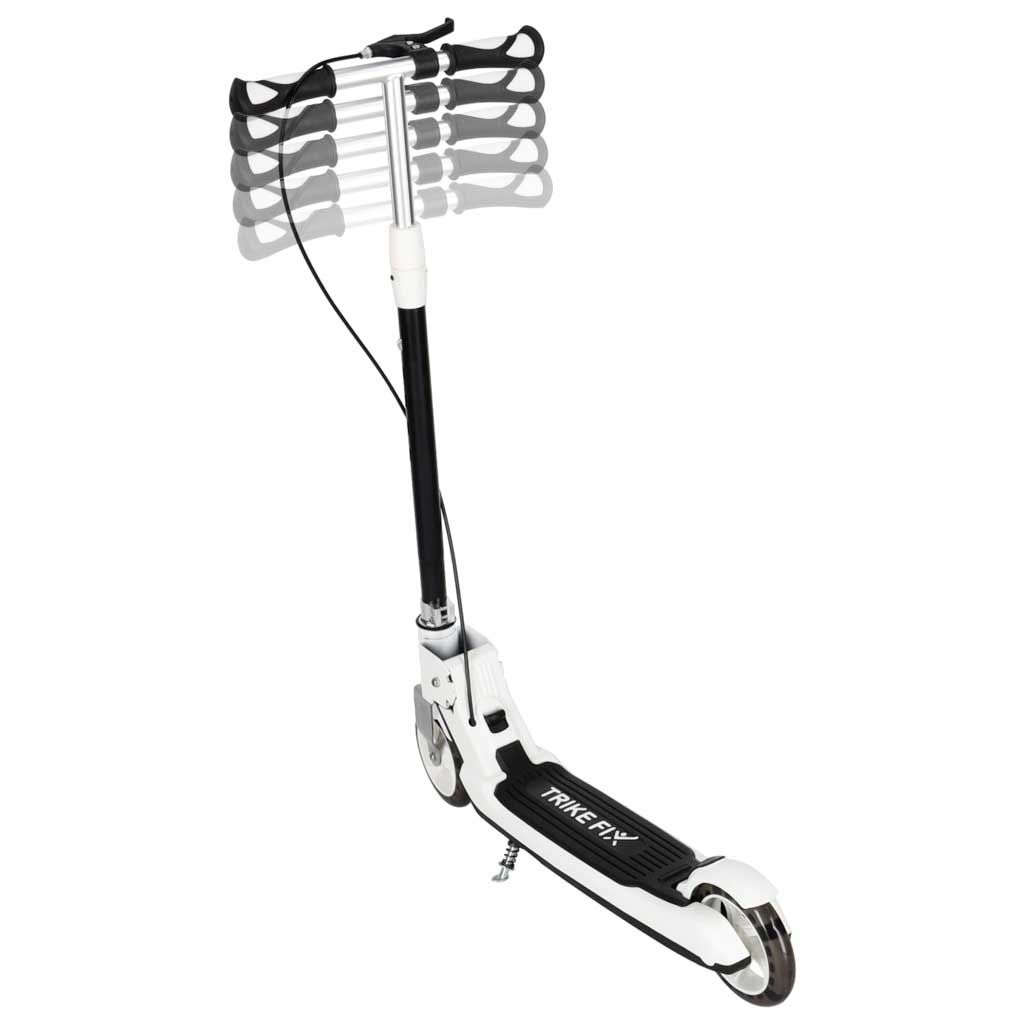 Összecsukható roller gyerekeknek, 2 LED-es világító kerékkel, kézi- és lábfékkel, állítható magassággal, 100 kg teherbírással, 73x36x94 cm, fekete és fehér - Image 6