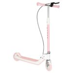 Összecsukható roller gyerekeknek, 2 LED-es világító kerékkel, kézi- és lábfékkel, állítható magassággal, 100 kg teherbírással, 73x36x94 cm, rózsaszín és fehér