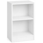 VASAGLE Éjjeliszekrény nyitott rekeszekkel és állítható polccal, minimalista stílus, MDF és forgácslap, 40x30x60 cm, fehér