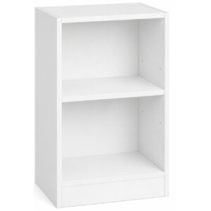 VASAGLE Éjjeliszekrény nyitott rekeszekkel és állítható polccal, minimalista stílus, MDF és forgácslap, 40x30x60 cm, fehér