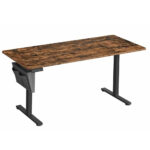 SONGMICS elektromosan allithato magassagu iroasztal, memoria funkcioval es kabelrendezovel, 160x70x72-120 cm, vintage barna/fekete