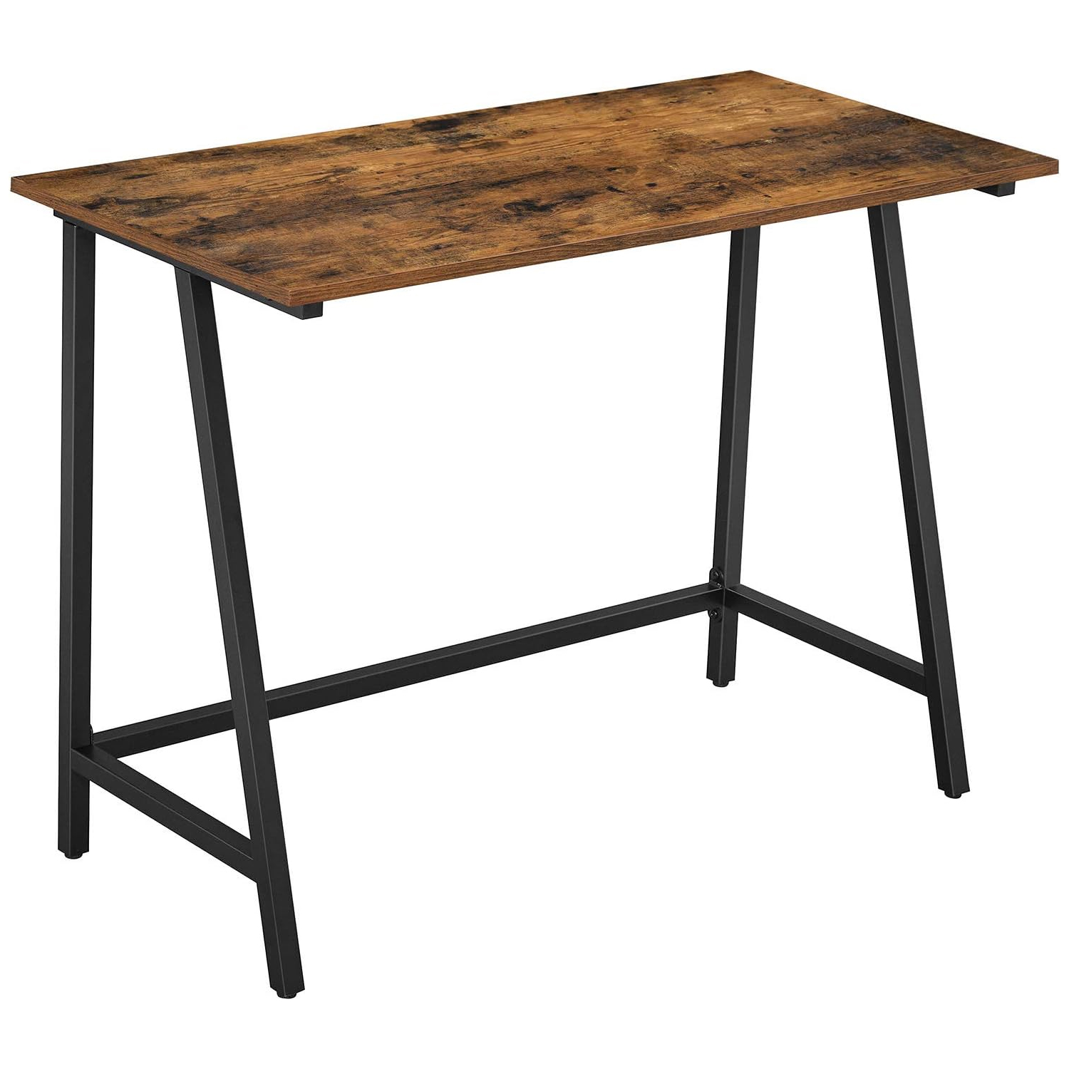 VASAGLE iroasztal femvazzal, ipari stilus, 100x50x75 cm, rusztikus barna