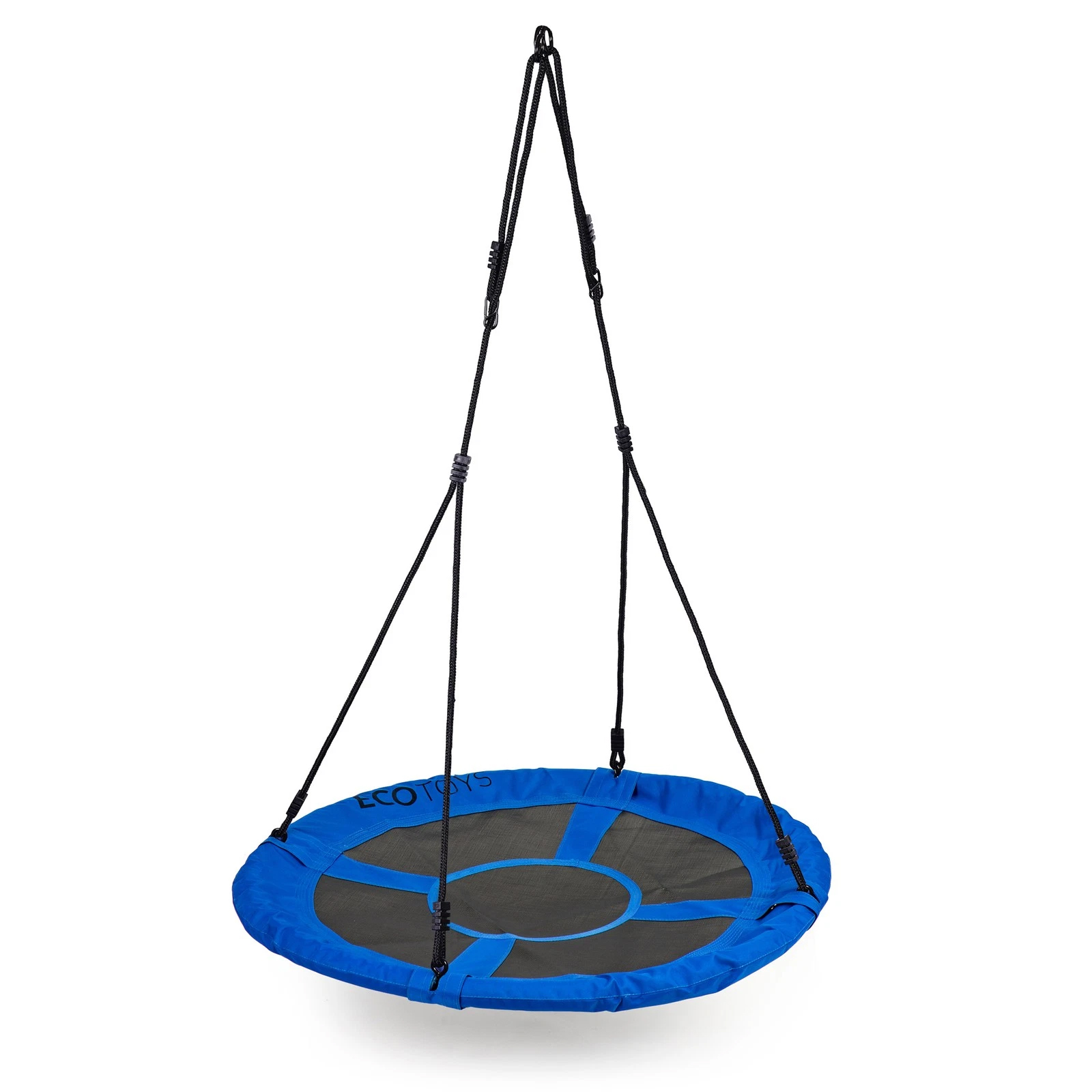Gólyafészek kerti hinta, 100 cm átmérővel, állítható magassággal, 150 kg teherbírással, kék - Image 3