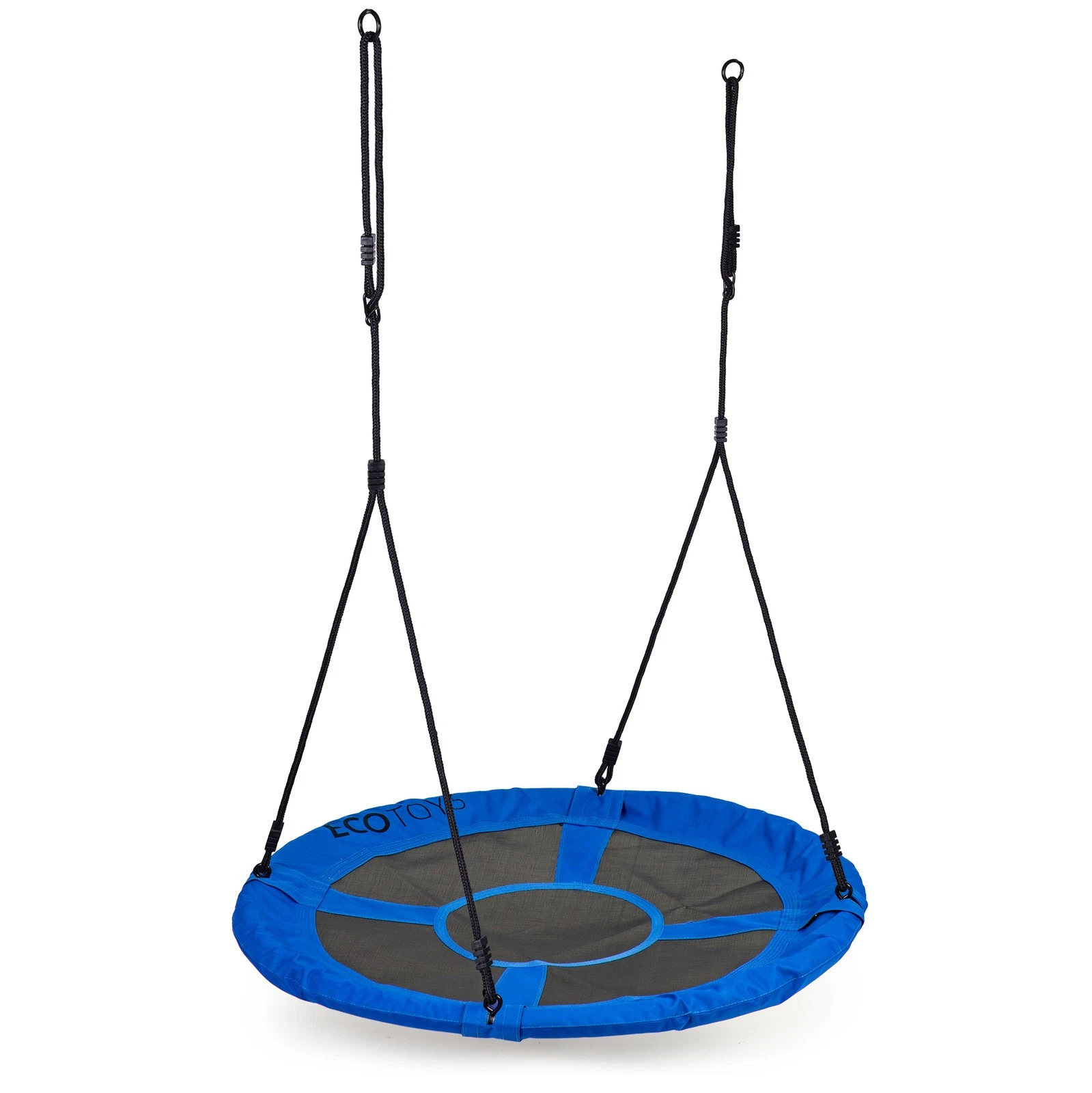 Gólyafészek kerti hinta, 100 cm átmérővel, állítható magassággal, 150 kg teherbírással, kék - Image 4