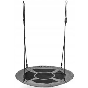 Gólyafészek kerti hinta, 100 cm átmérővel, állítható magassággal, 150 kg teherbírással, szürke