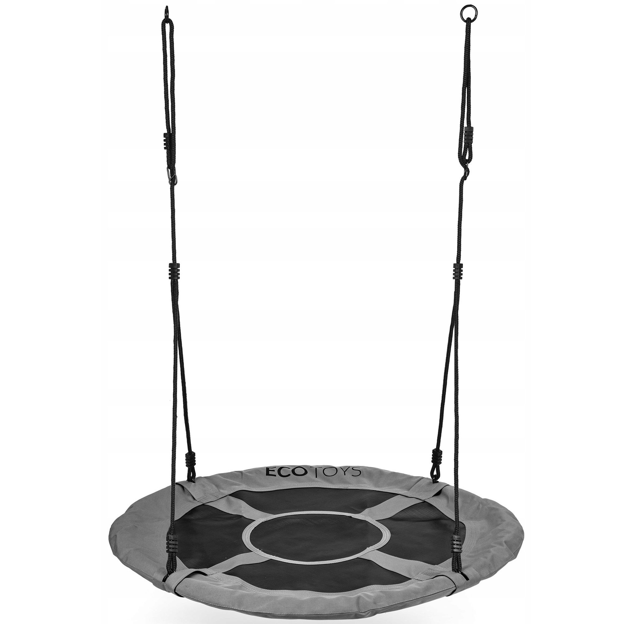 Gólyafészek kerti hinta, 100 cm átmérővel, állítható magassággal, 150 kg teherbírással, szürke