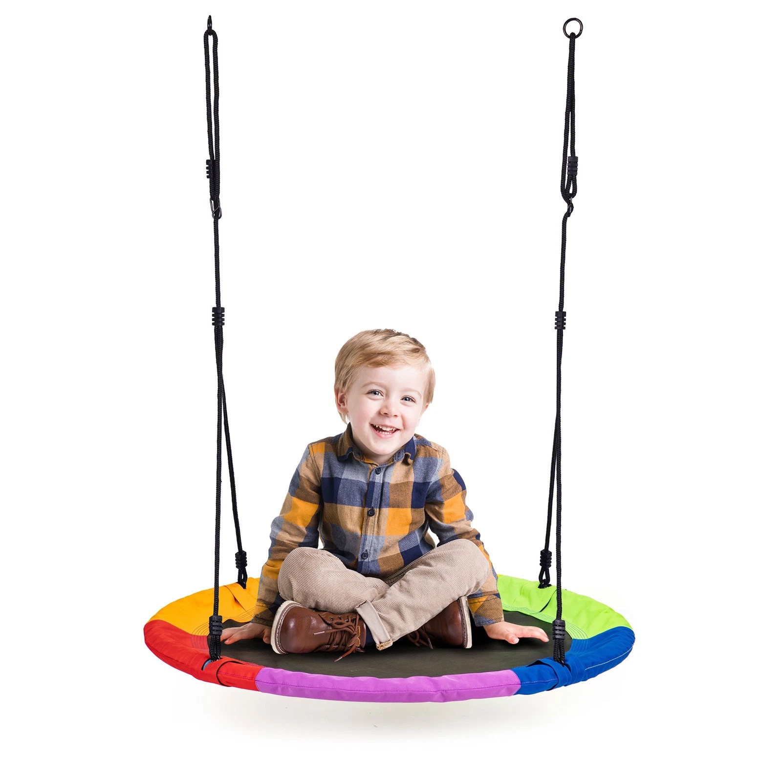 Fészek alakú kerti hintaszék, 100 cm átmérőjű, magasságállítható, maximális terhelhetőség 150 kg, többszínű - Image 5