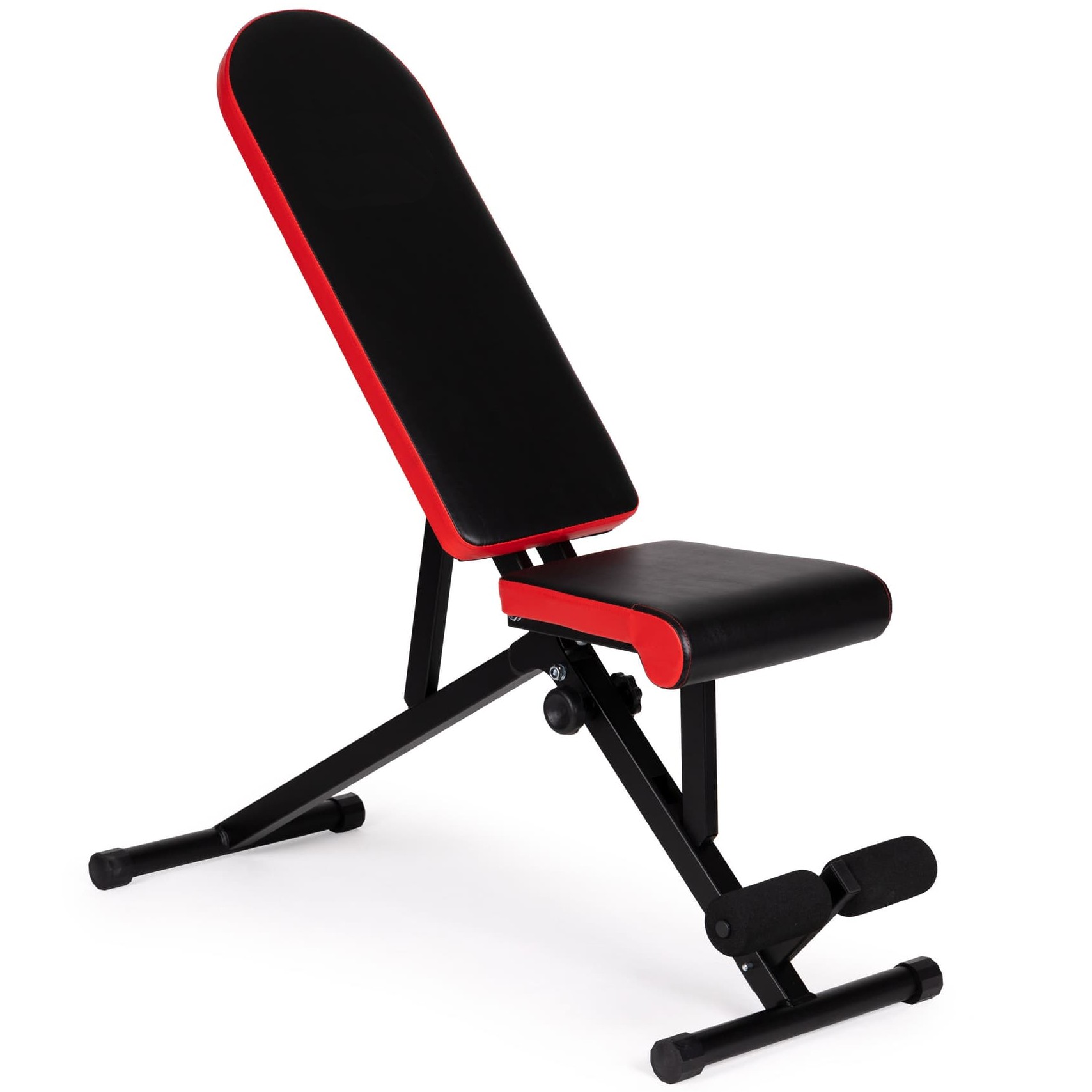 Banca de antrenament fitness reglabila, cu spatar si sezut ajustabil, pliabila, 107x43x50 cm, negru