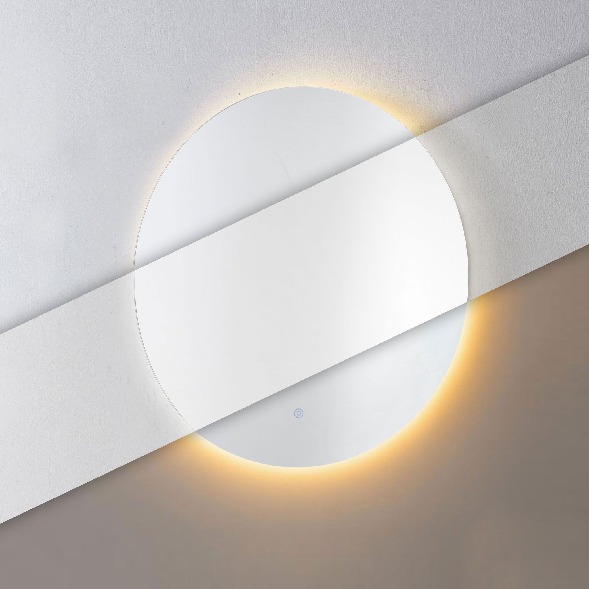 Kerek LED fürdőszobai tükör páramentesítő funkcióval, állítható kerületi világítással és érintésvezérléssel, 60 cm - Image 5