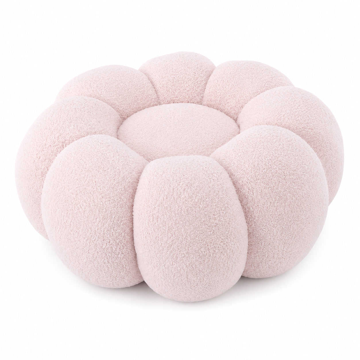 Dekorativ virag alaku taburet pluss karpittal, 65x30 cm, rozsaszin
