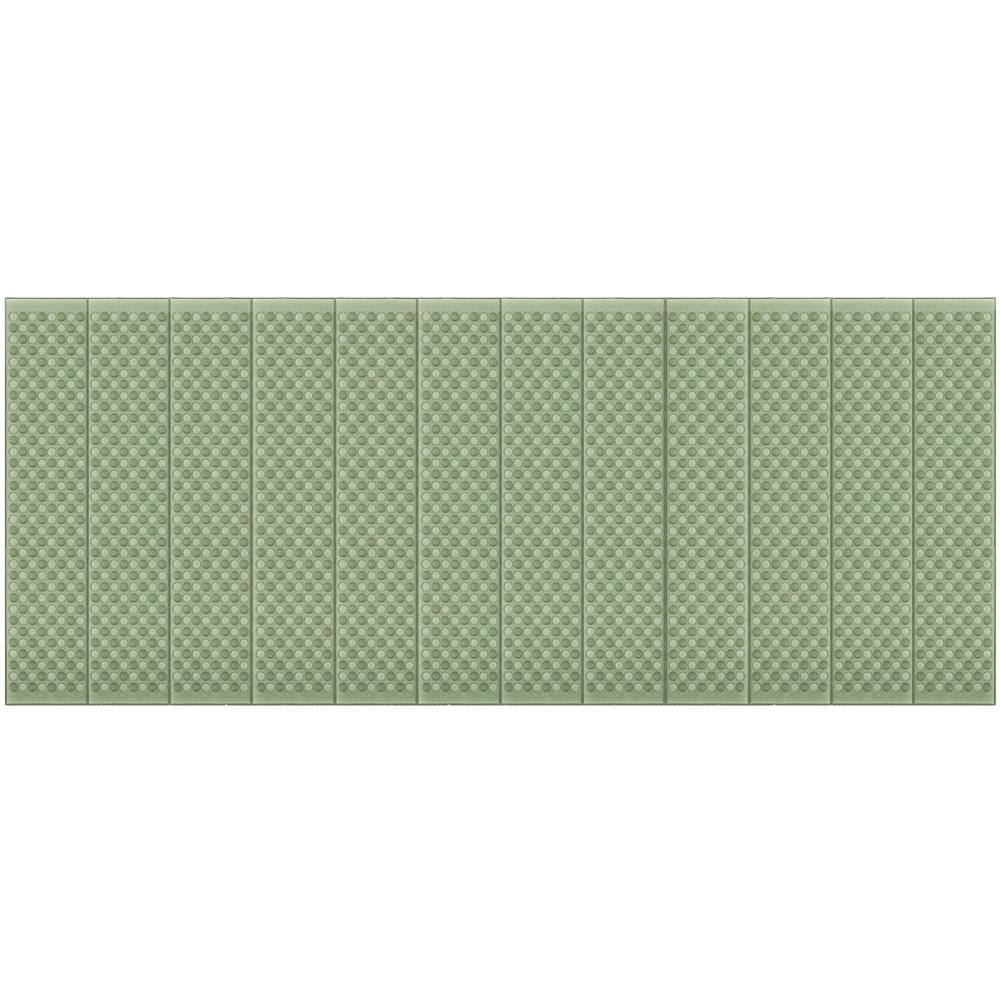 Összecsukható kemping- vagy strandszőnyeg, 182x60 cm, XPE hab, hőszigetelő, harmonikaszerűen összecsukható, 12 paneles, zöld - Image 23