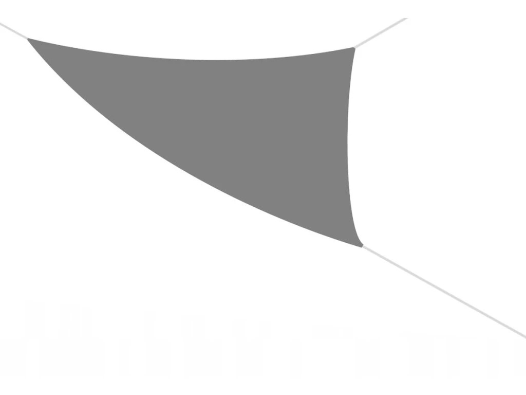 Napellenző, háromszög alakú, vízálló, UV-védelemmel, 360x360x360 cm, szürke - Image 3