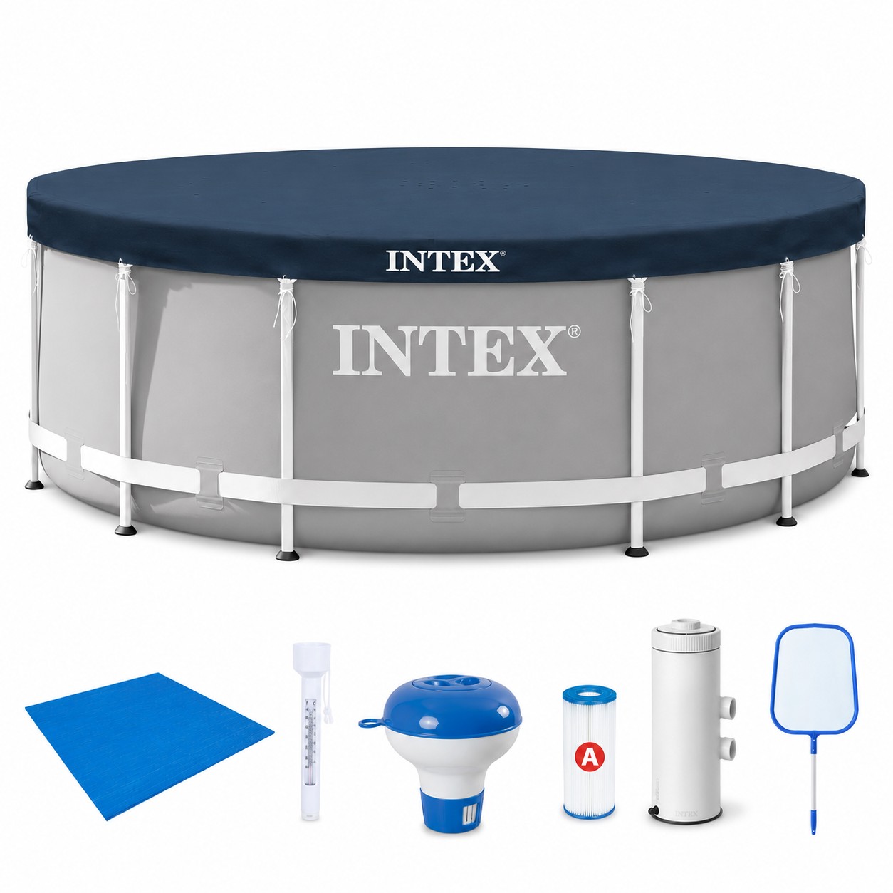 Intex Prism Frame 26712NP fémvázas medence, 366x76 cm, 6500 liter, teljes tartozékkészlettel