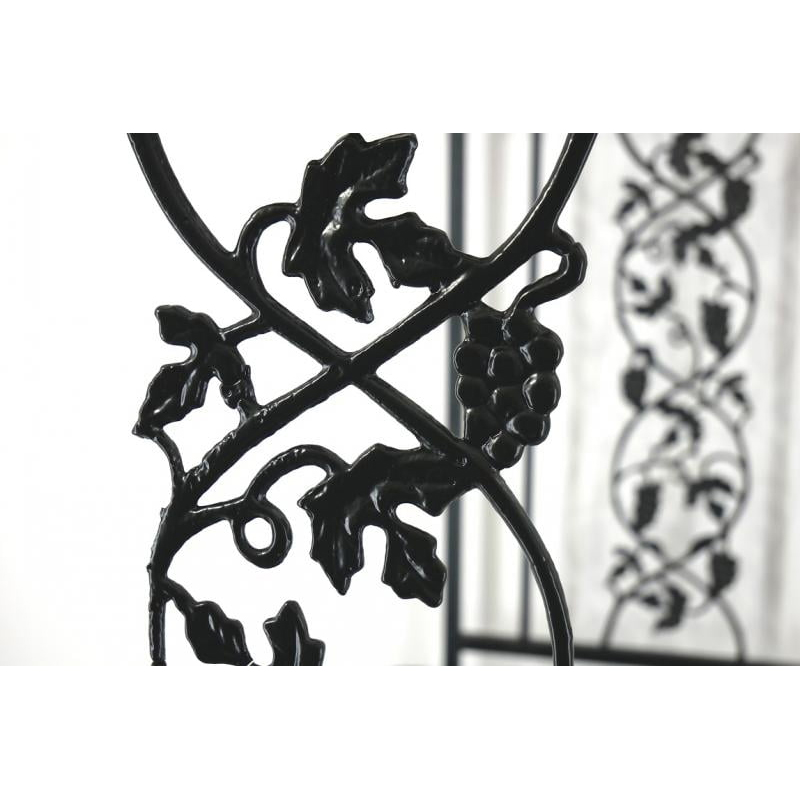 Pergola pentru gradina cu banca, structura metalica solida, 122x58x203 cm, negru - Image 6