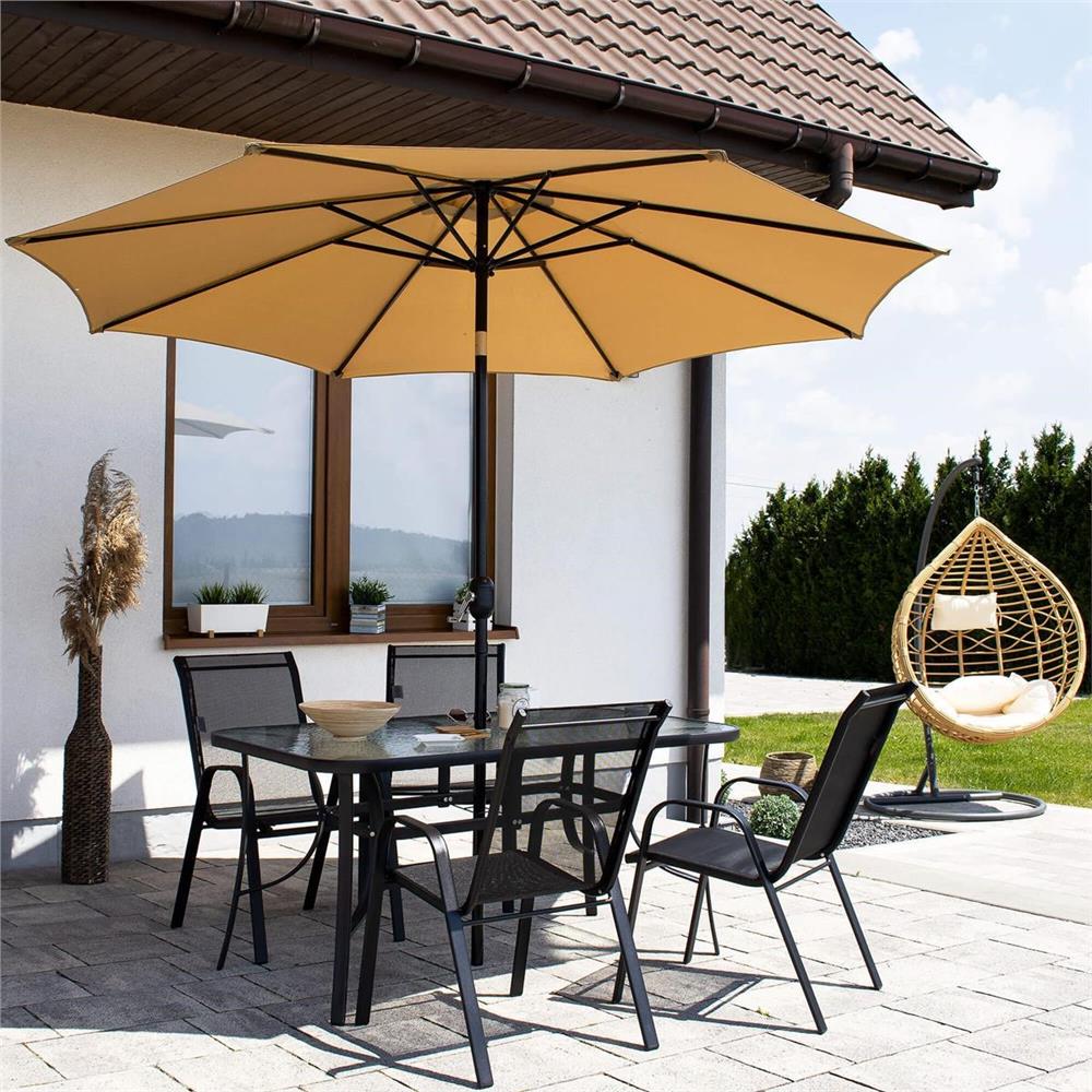 Set 2 scaune gradina, cadru metalic, textilene, maxim 120 kg, 92x53x72 cm, negru - Image 30