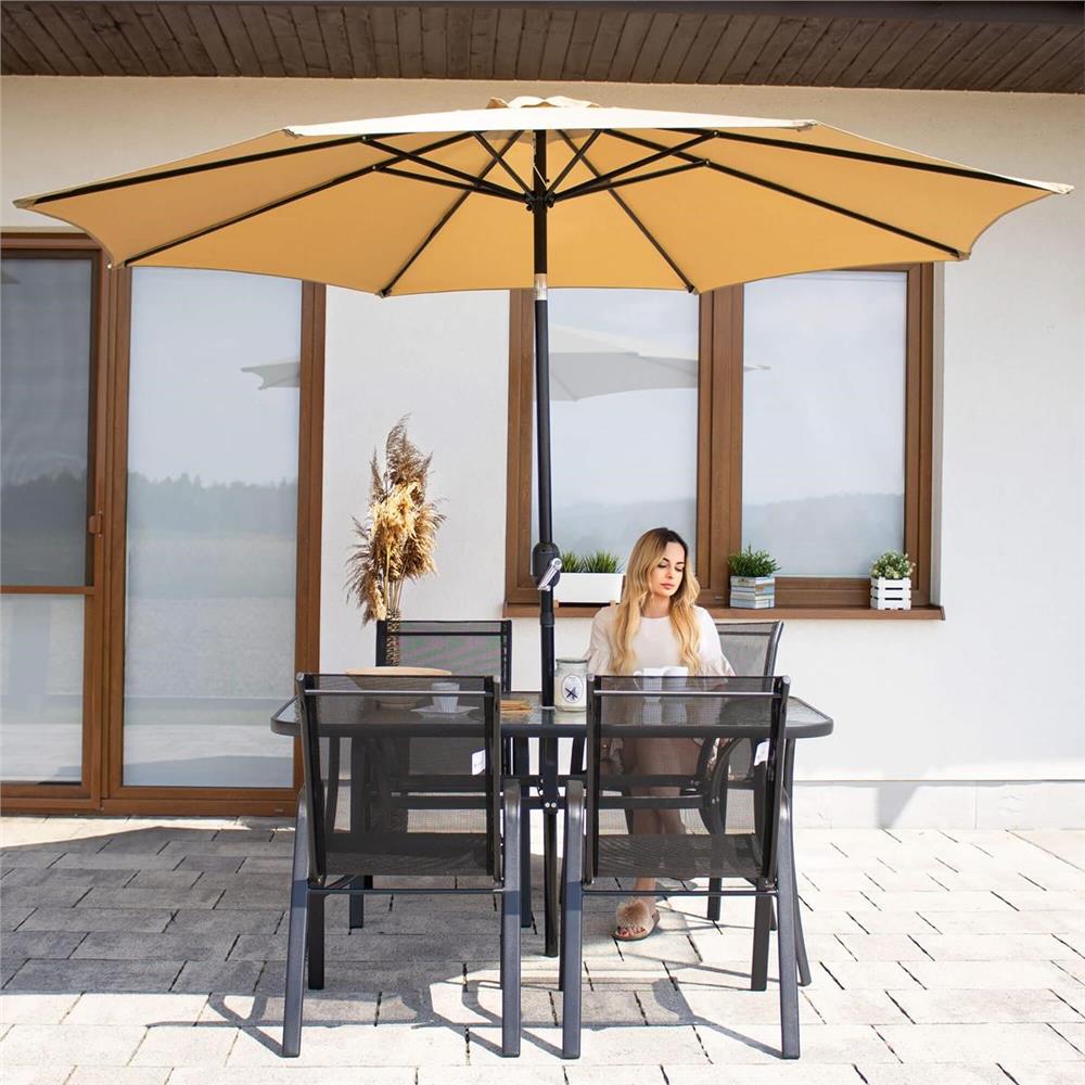Set 2 scaune gradina, cadru metalic, textilene, maxim 120 kg, 92x53x72 cm, negru - Image 34