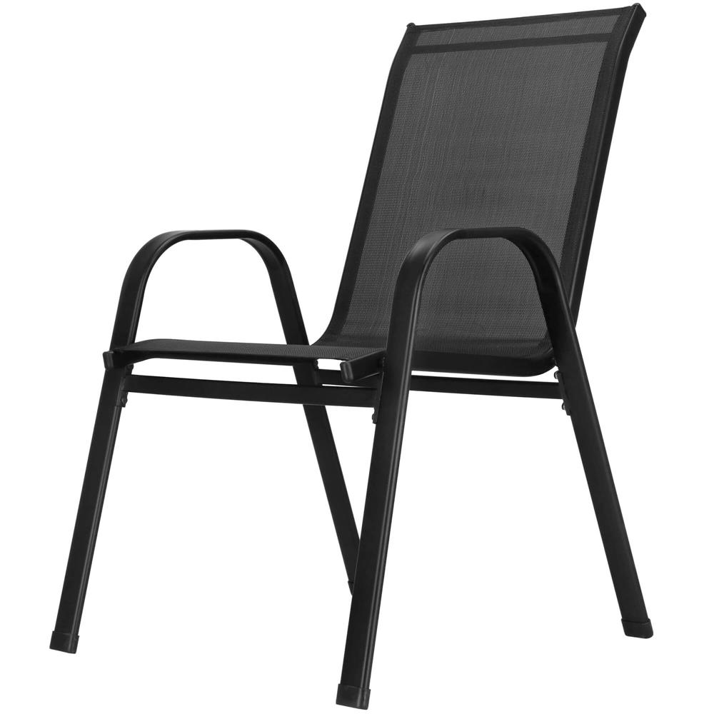 Set 2 scaune gradina, cadru metalic, textilene, maxim 120 kg, 92x53x72 cm, negru - Image 4