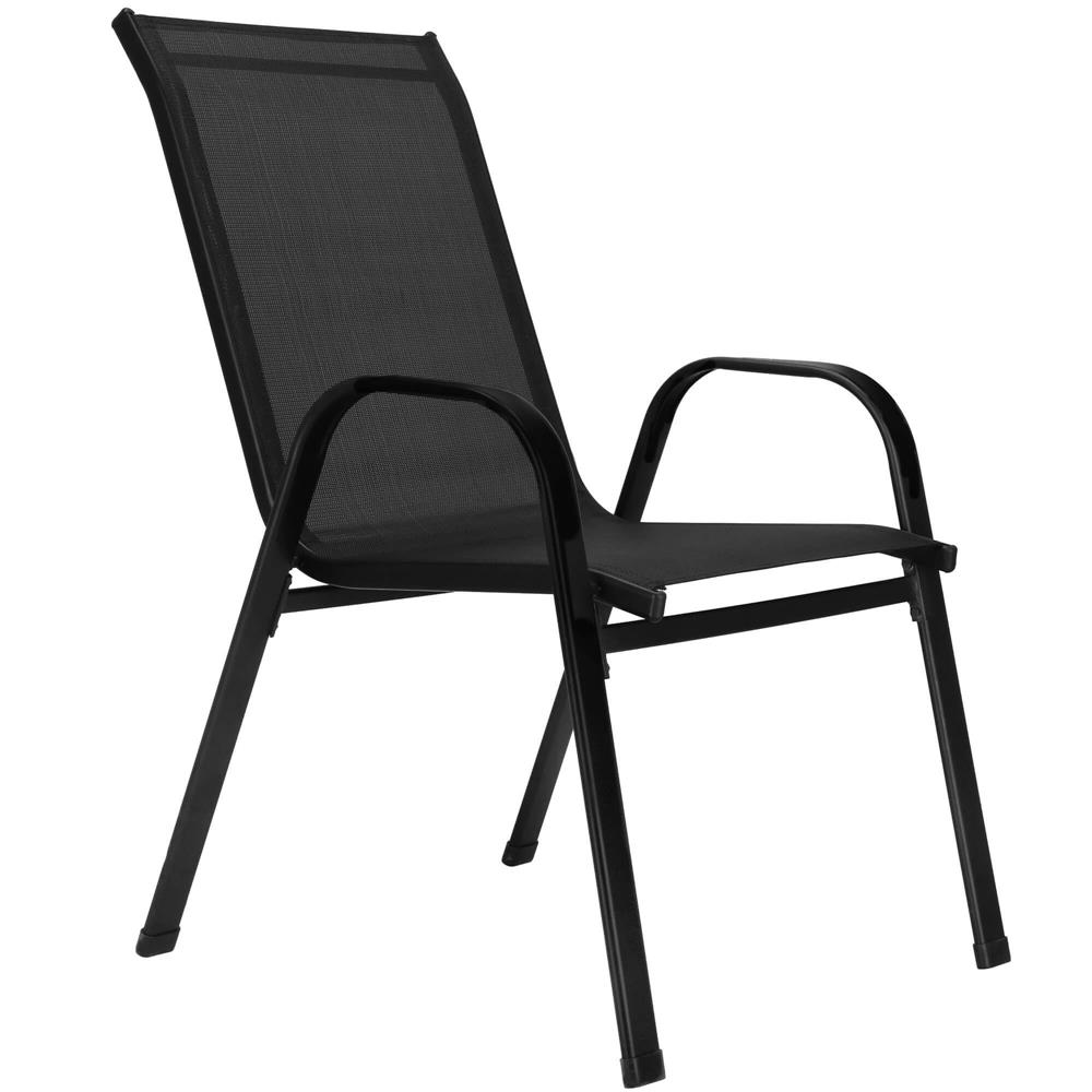 Set 2 scaune gradina, cadru metalic, textilene, maxim 120 kg, 92x53x72 cm, negru - Image 5