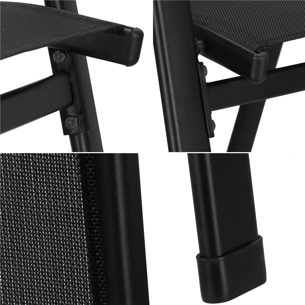 Set 2 scaune gradina, cadru metalic, textilene, maxim 120 kg, 92x53x72 cm, negru - Image 6