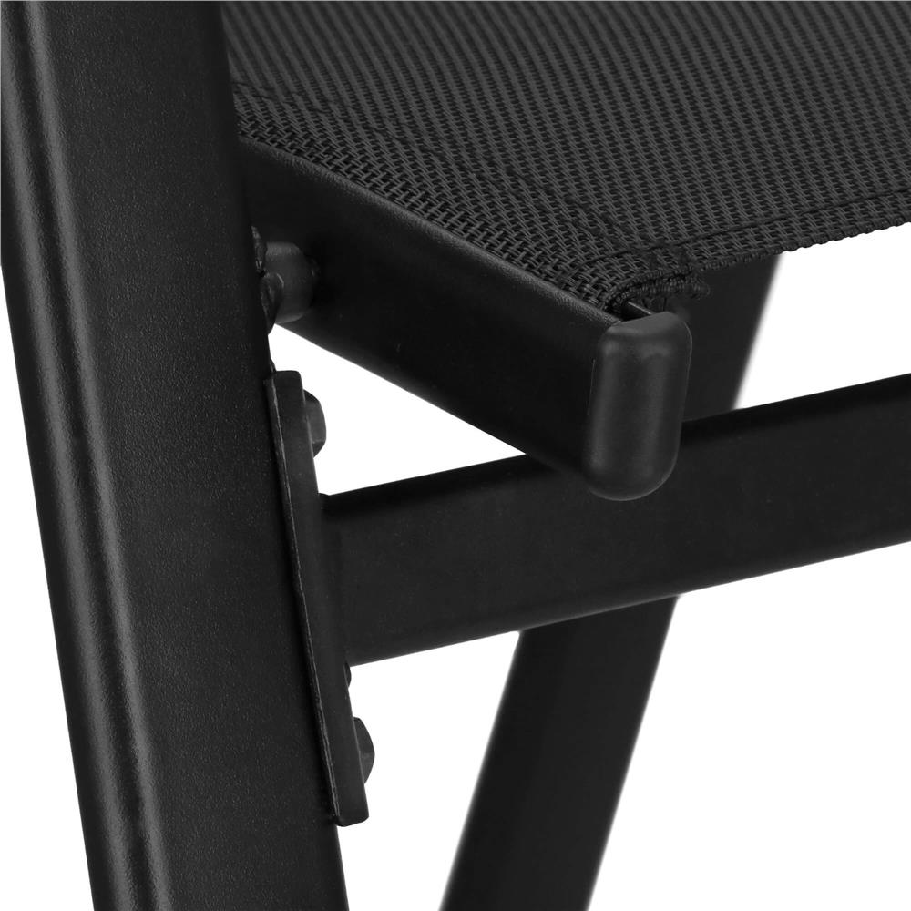 Set 2 scaune gradina, cadru metalic, textilene, maxim 120 kg, 92x53x72 cm, negru - Image 7