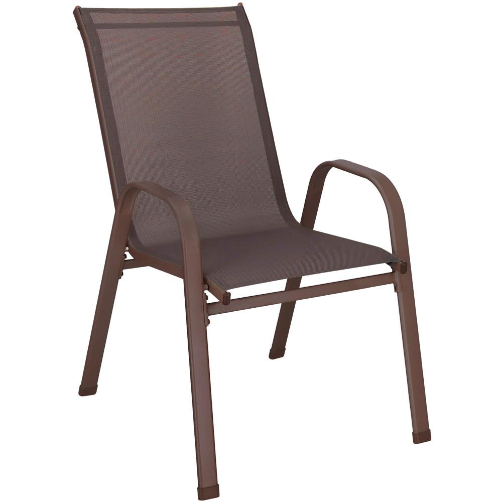 Set 2 scaune gradina, cadru metalic, textilene, maxim 120 kg, 92x53x72 cm, maro - Image 19