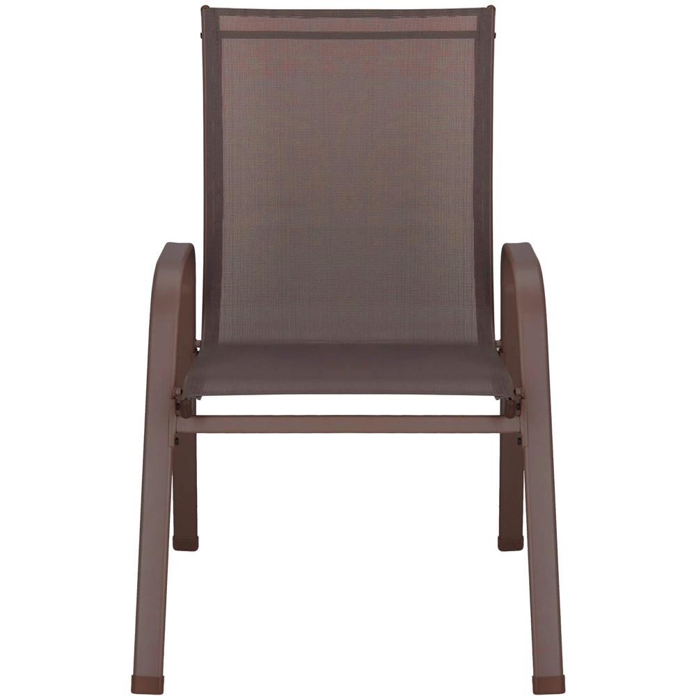 Set 2 scaune gradina, cadru metalic, textilene, maxim 120 kg, 92x53x72 cm, maro - Image 28