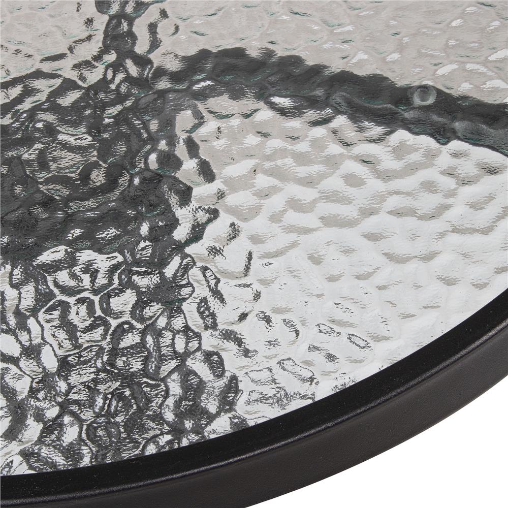 Set mobilier gradina, 2 scaune si masa rotunda, blat sticla, cadru metalic, 60x70 cm, negru - Image 15