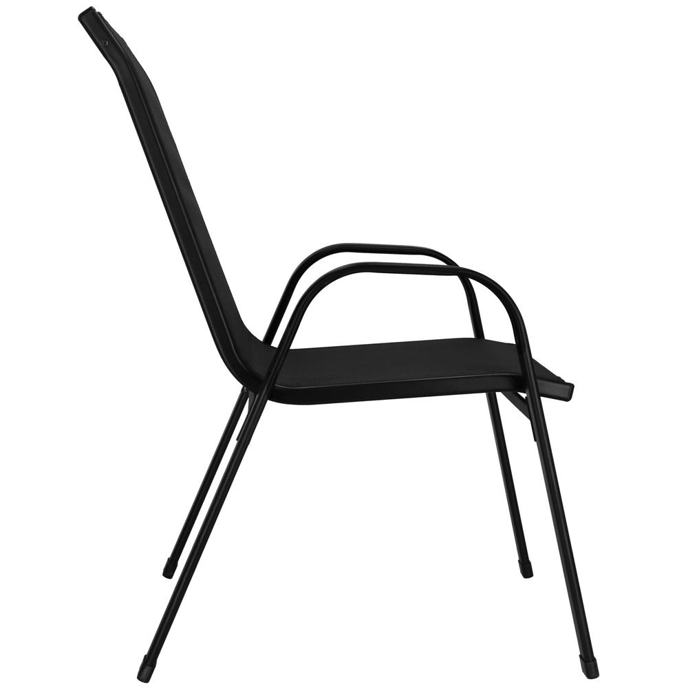 Set mobilier gradina, 2 scaune si masa rotunda, blat sticla, cadru metalic, 60x70 cm, negru - Image 25