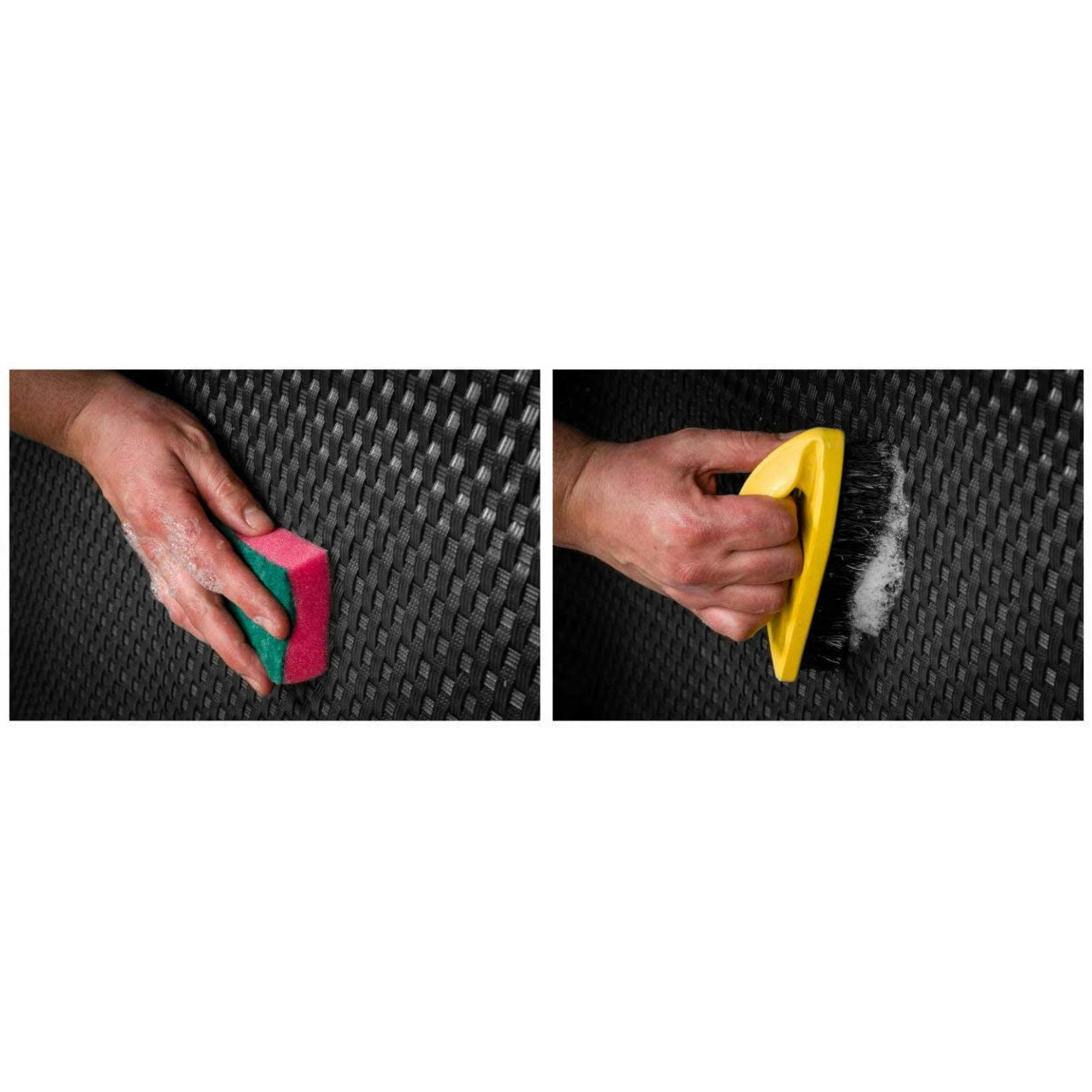Paravan terasa balcon din plastic poliratan, rezistenta ridicata la conditii meteorologice, 500x90 cm, negru - Image 10