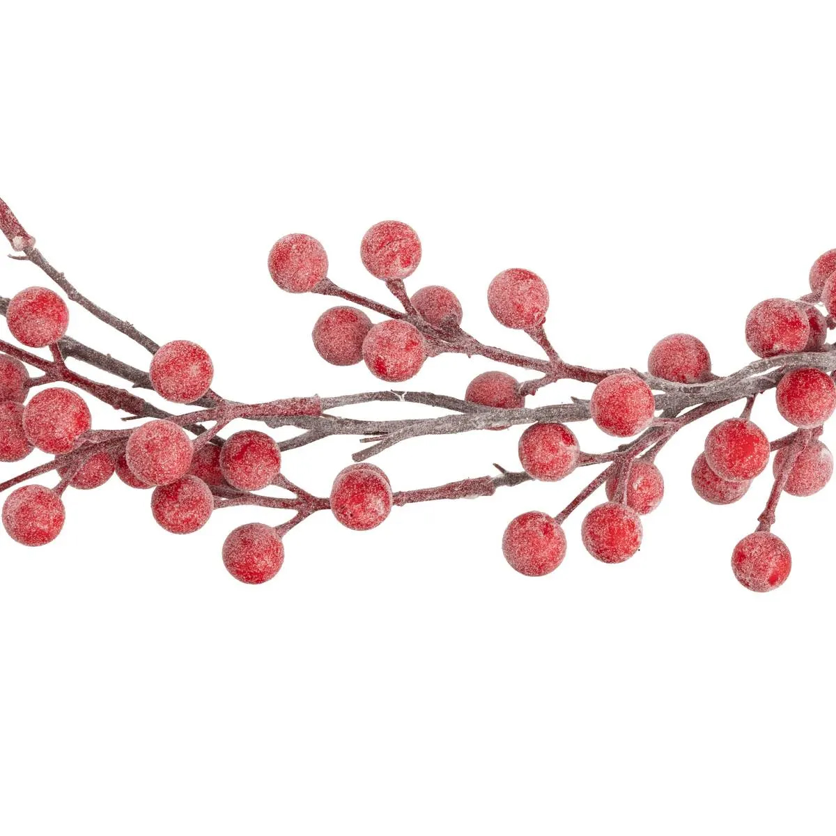 Ghirlanda decorativa cu fructe rosii, 190 cm, rosu - Image 3